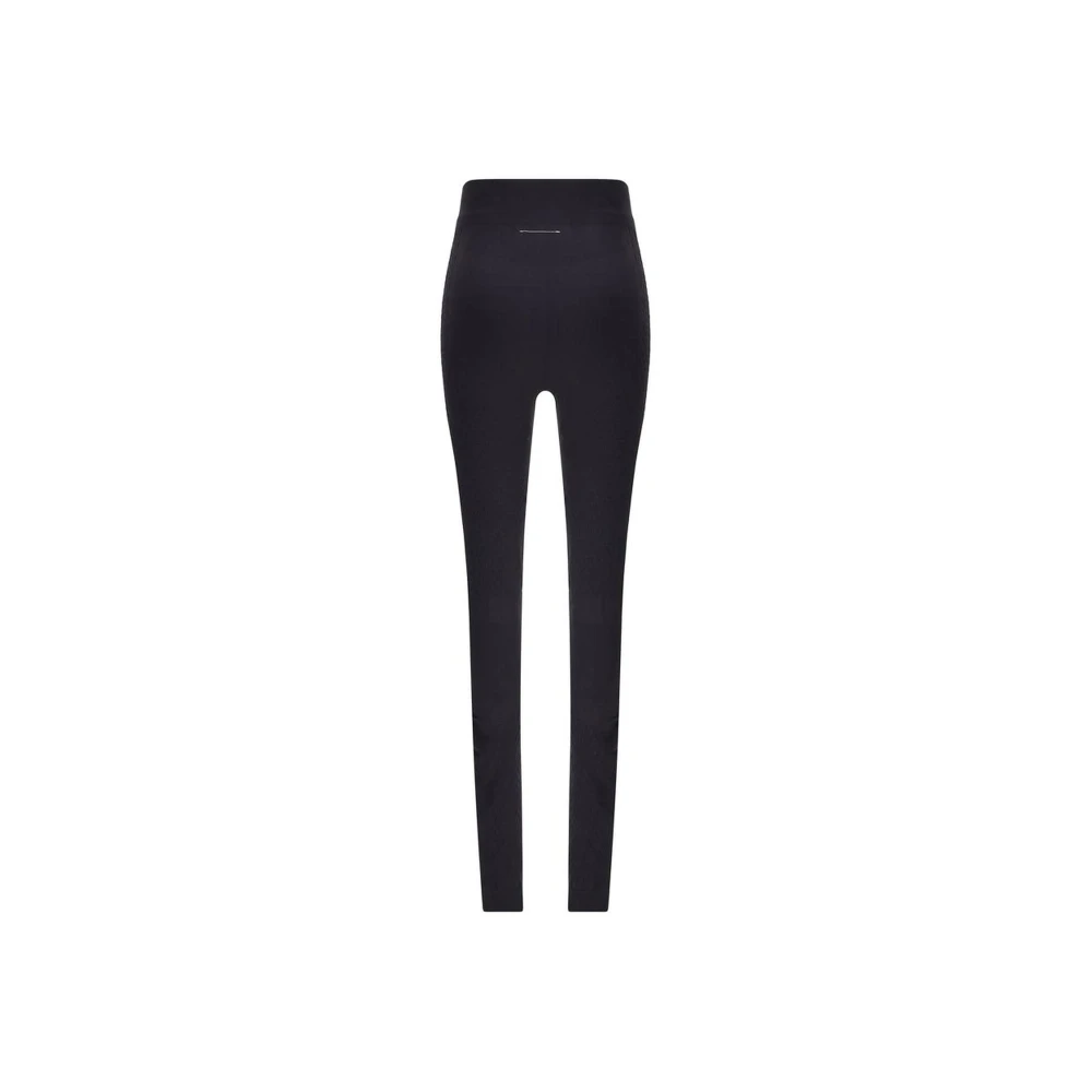 MM6 Maison Margiela Iconische Monogram Thermische Leggings Slim Fit Black Dames