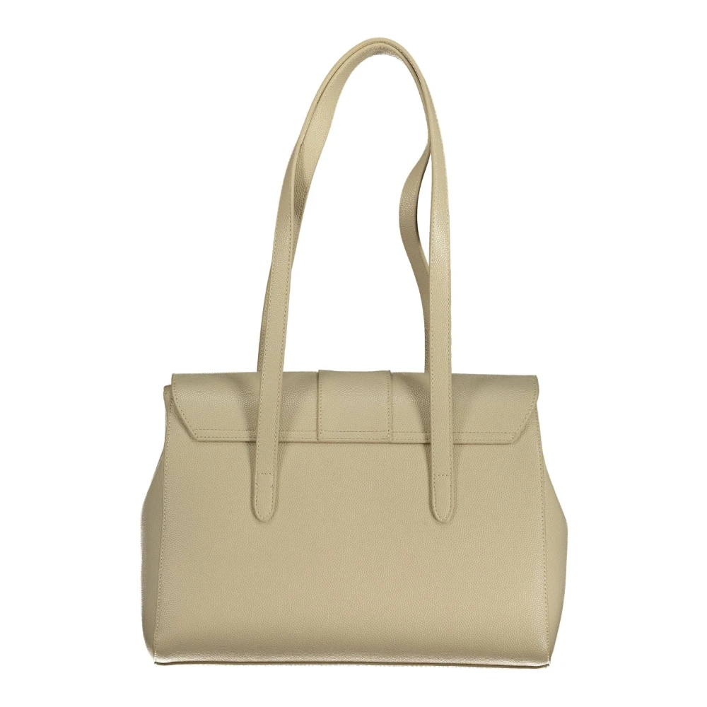 Valentino by Mario Valentino Beige Schoudertas met Ritssluiting Beige Dames