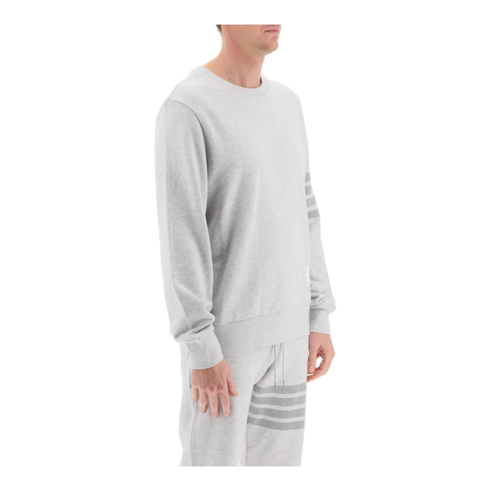 Thom Browne Cotton 4 Bar Sweatshirt Gray Heren