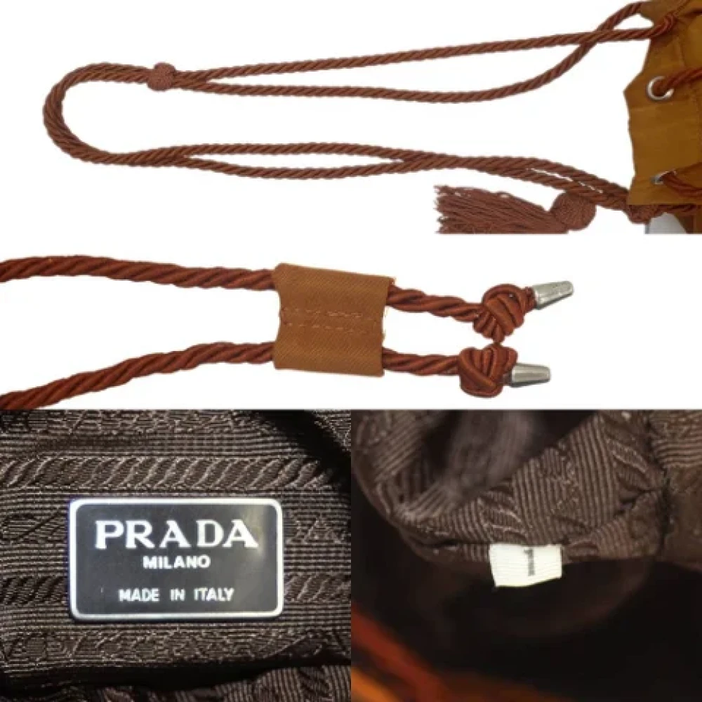 Prada Vintage Pre-owned Nylon prada-bags Brown Dames