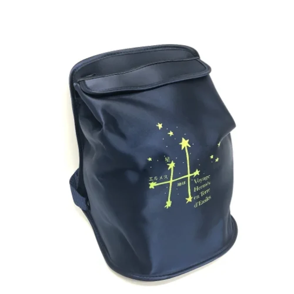 Hermès Vintage Pre-owned Canvas backpacks Blue Dames