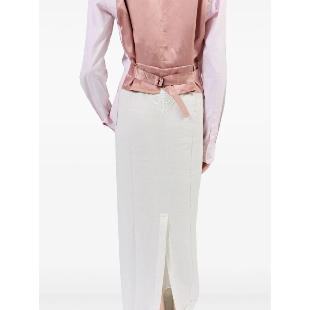 Prada Roze Overhemd Elegant Frans Kraag Pink Dames