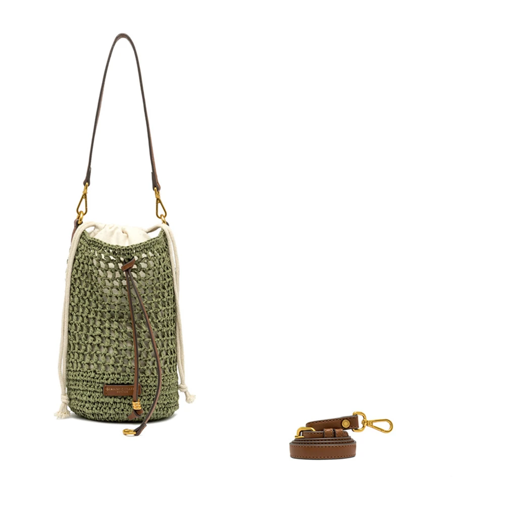 Gianni Chiarini Women's Green Shoulder Bags, One Size, Nefeli Bucket Bag
