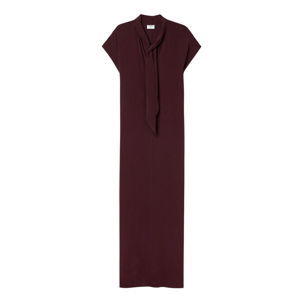 Filippa K Kvinno Röd Klänningar Dam, Xs, Long Tie-Neck Dress
