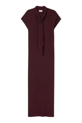 Long Tie-Neck Dress