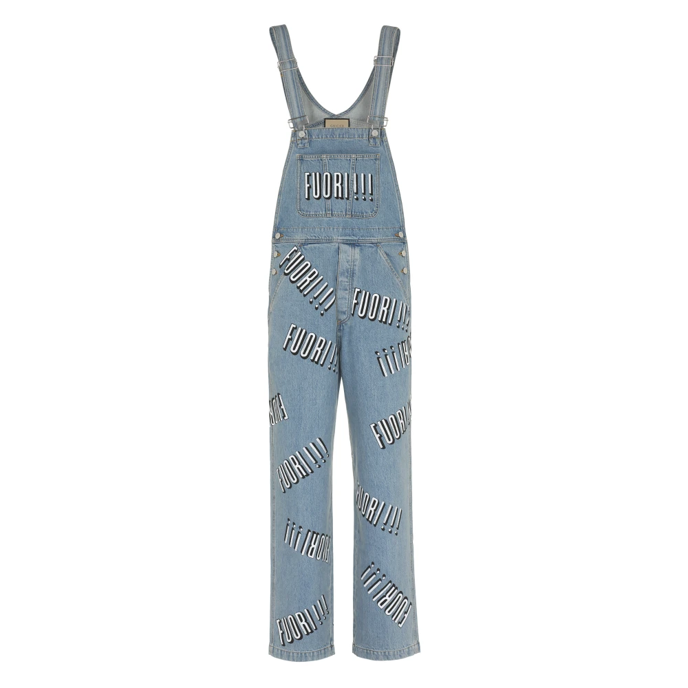 Gucci Stijlvolle Denim Jumpsuit Blue Heren