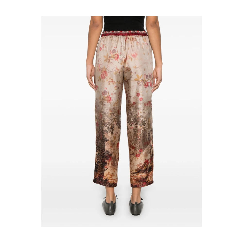 Pierre-Louis Mascia Bruine broek met elastische tailleband en zakken Brown Dames
