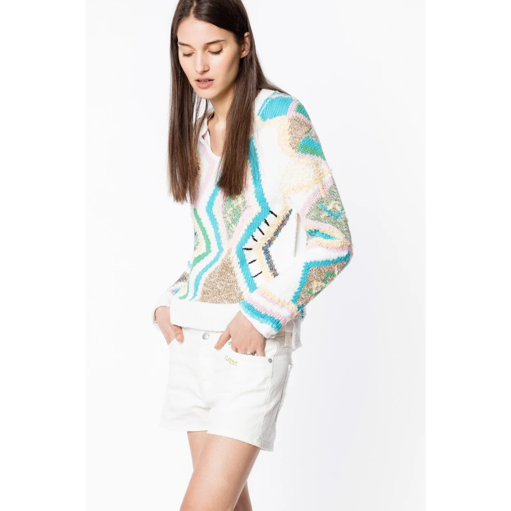 Zadig & Voltaire Sonny Kilim Gebreide Trui Multicolor M Multicolor Dames