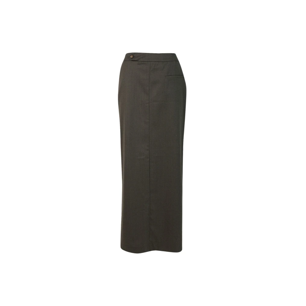 March23 Maxi-rok met bloemenprint Green Dames