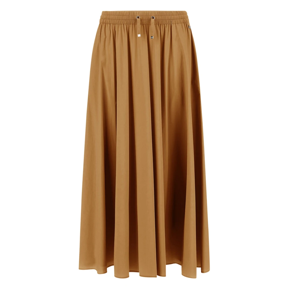 Herno Women's Brown Midi Skirts, L, A-Line Midi Skirt