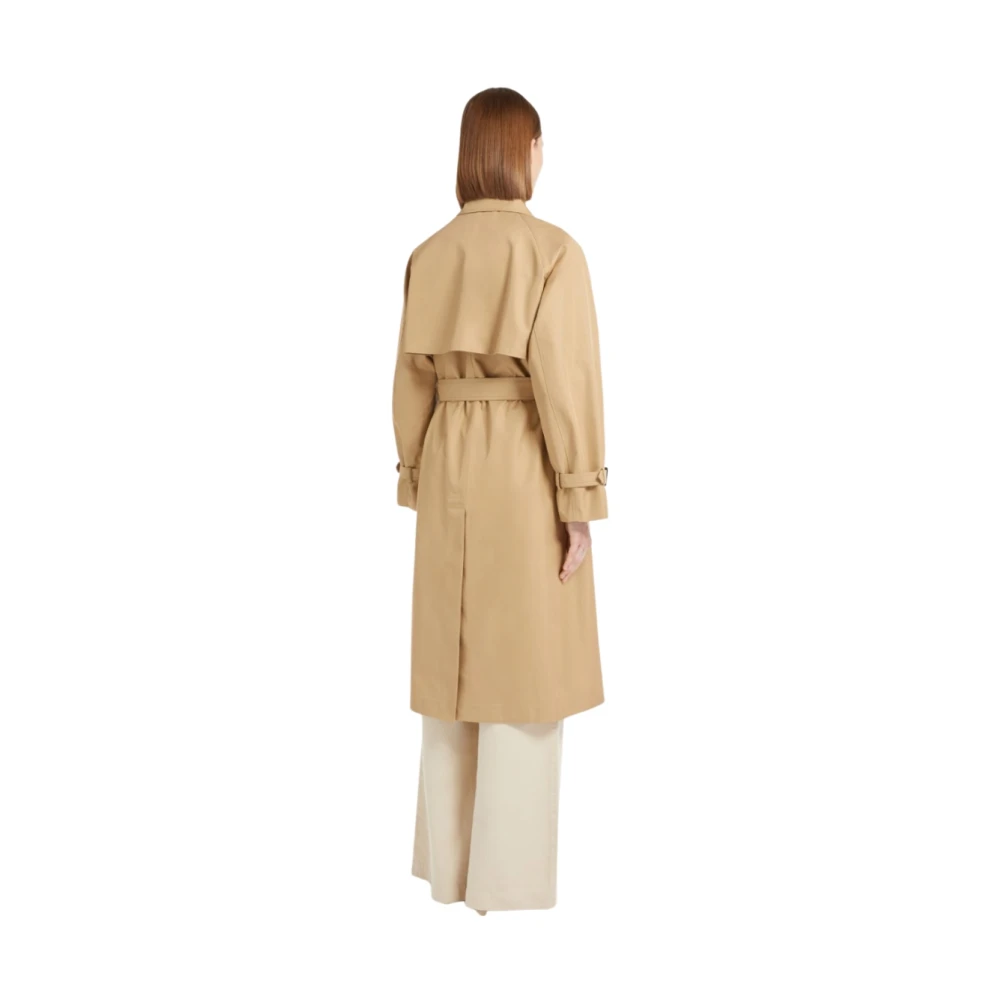Max Mara Omkeerbare Beige Trenchcoat Canasta Stijl Beige Dames