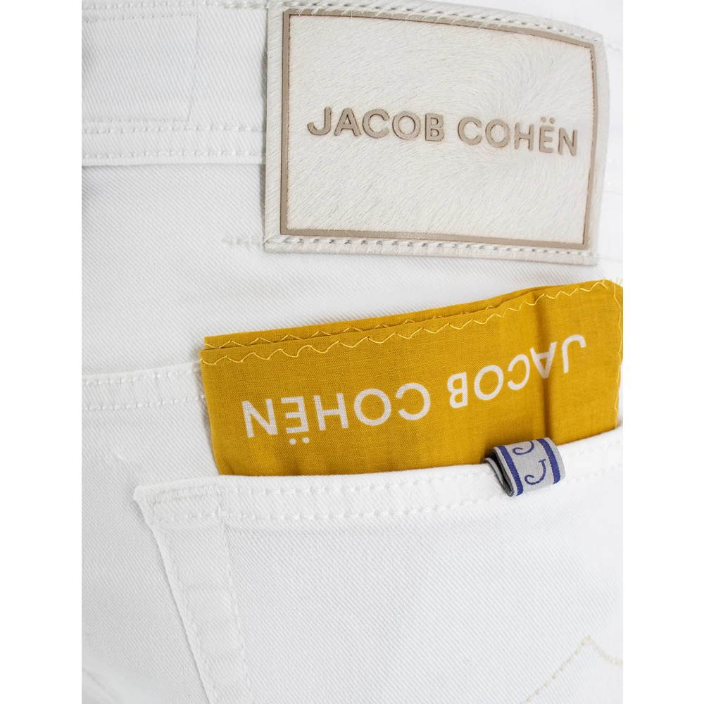 Jacob Cohën Slim-Fit Stretch Katoenen Broek met Logo White Heren