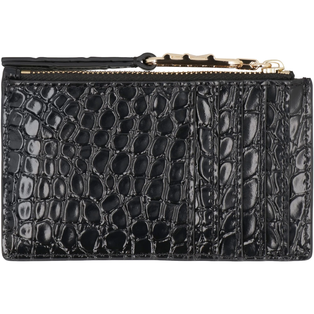 Michael Kors Croco-print pasjeshouder met muntvak Black Dames