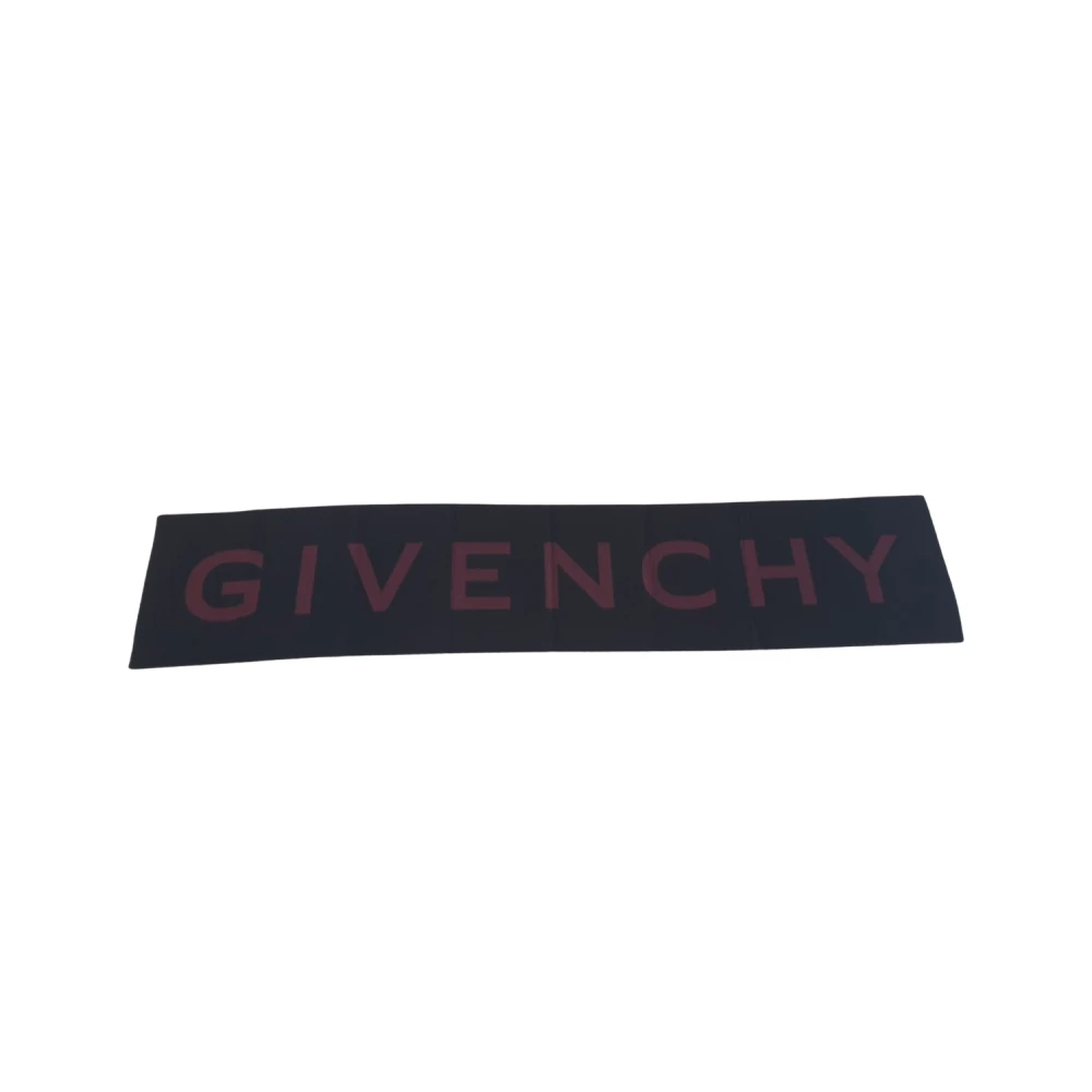 Givenchy Black Winter Scarves, Female, One Size, Wool Scarf Big Logo