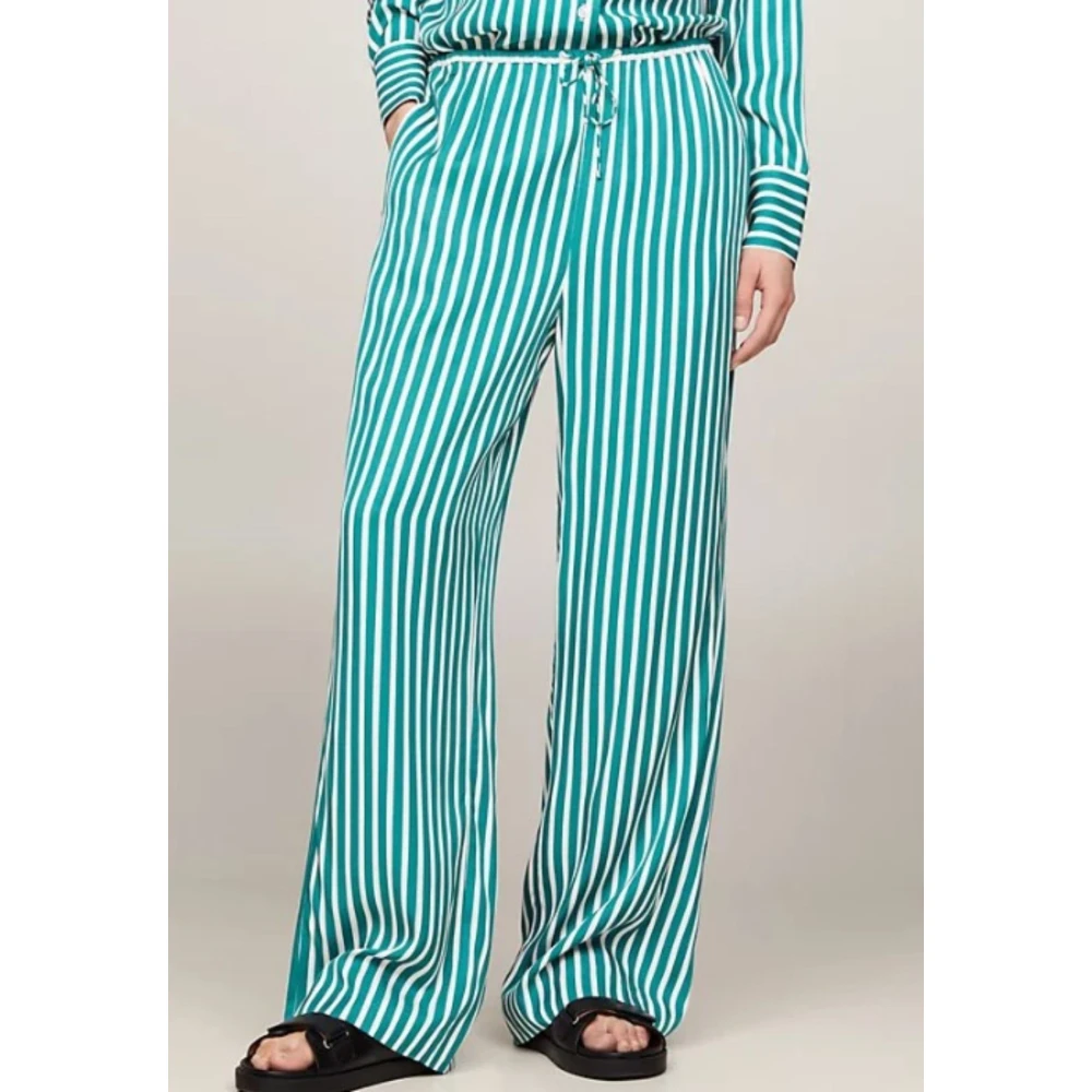 Tommy Hilfiger Gestreepte pull-on broek Green Dames