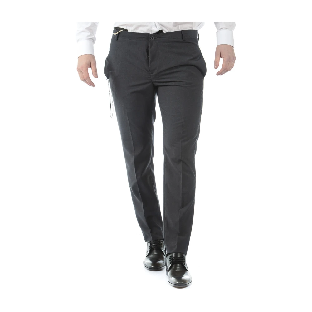Daniele Alessandrini Gray Caluria Trousers - Male - Suit Trousers - M - Trousers