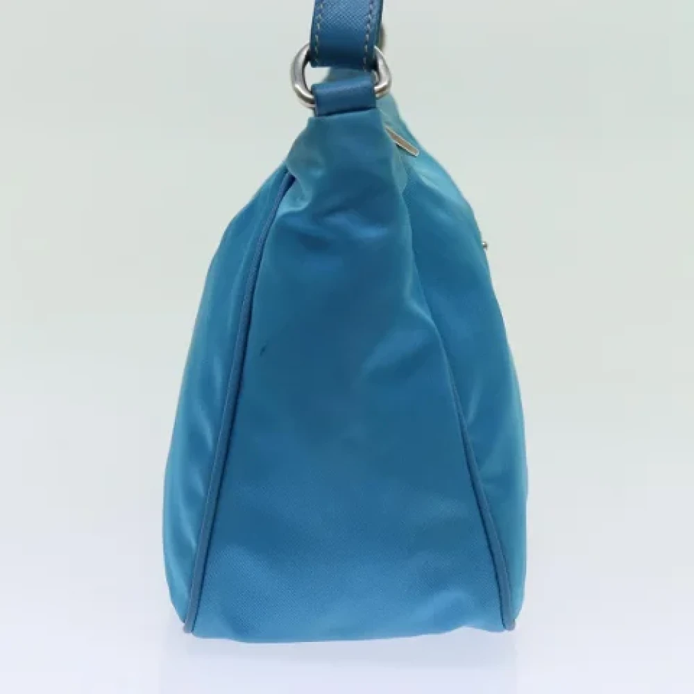Prada Vintage Pre-owned Nylon pouches Blue Dames