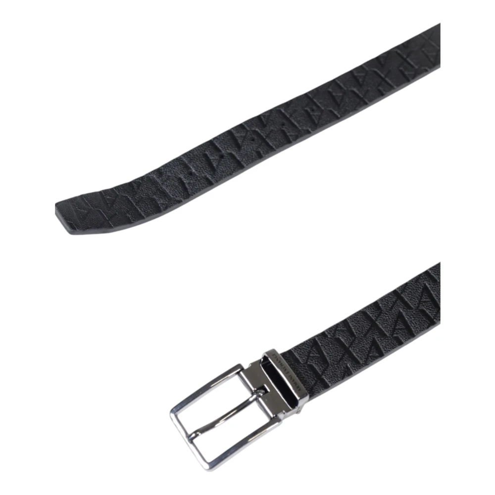 Armani Exchange Elegante Herenriem met Kenmerkend Patroon Black Heren