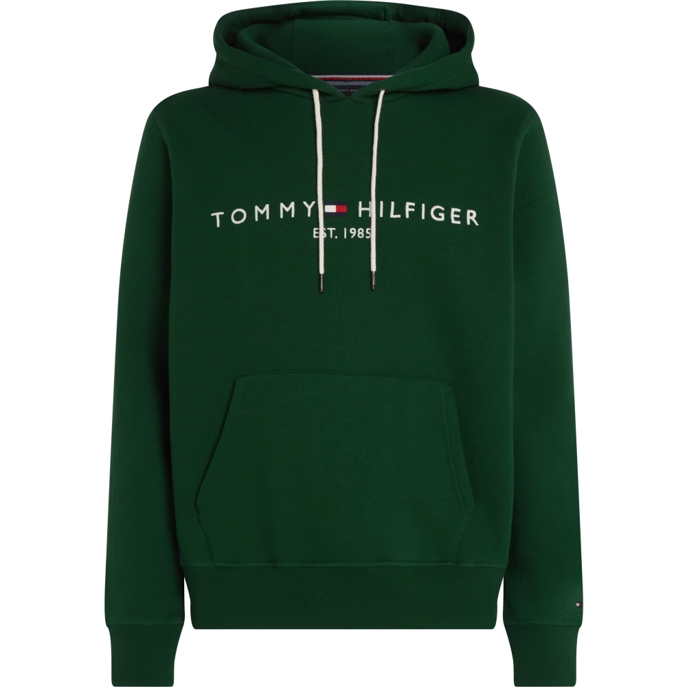 Tommy Hilfiger Grön Hoodie Sweatshirt Casual Stil Green, Herr