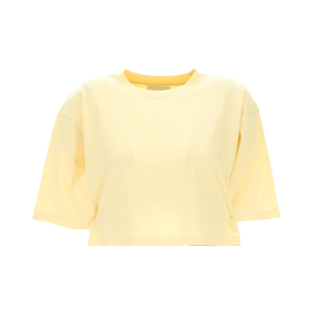 Loulou Studio Cropped T-shirt M W IN Yellow Dames