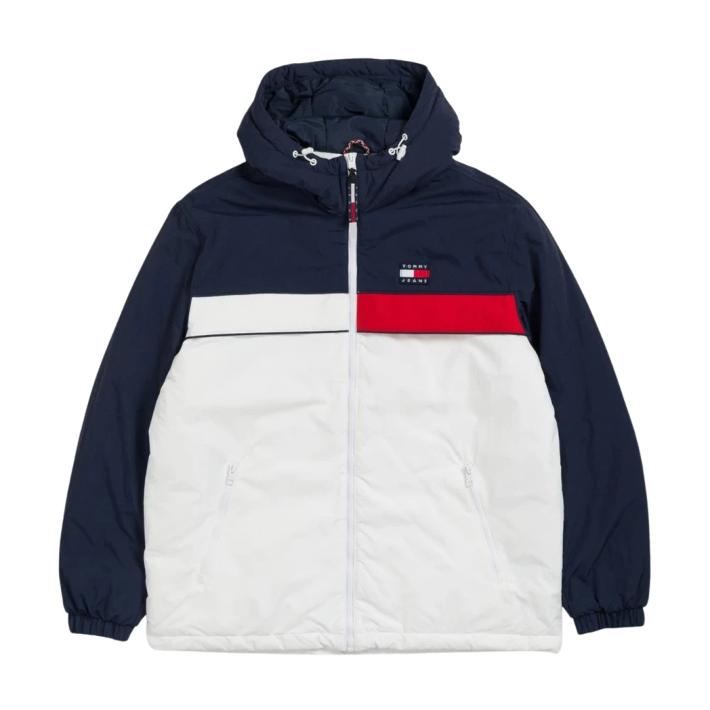Tommy Jeans Men's White Color Block Windbreaker Jacket Chicago