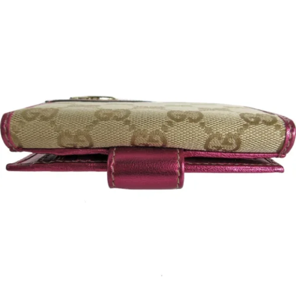 Gucci Vintage Pre-owned Leather wallets Beige Dames
