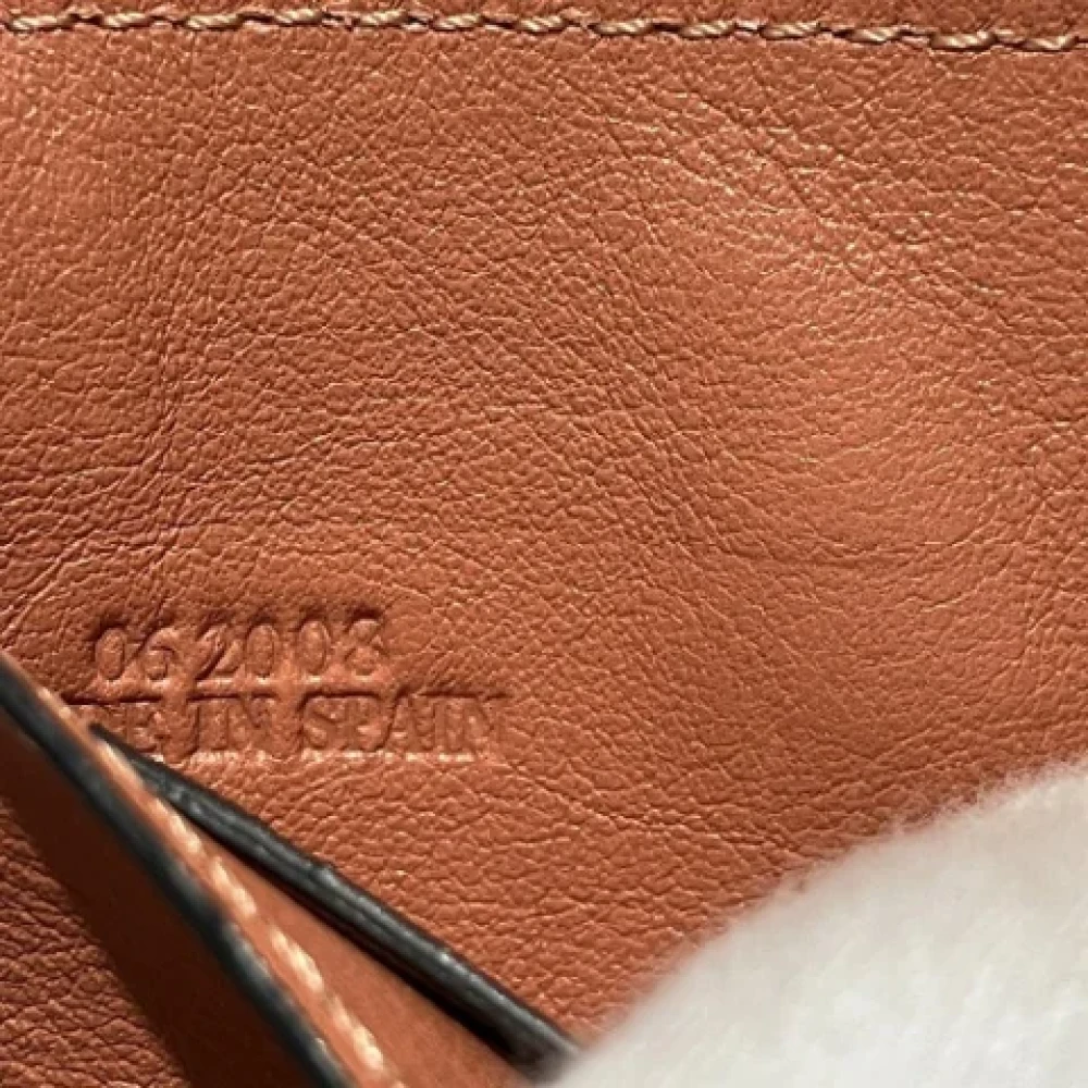 Loewe Pre-owned Leather wallets Beige Dames