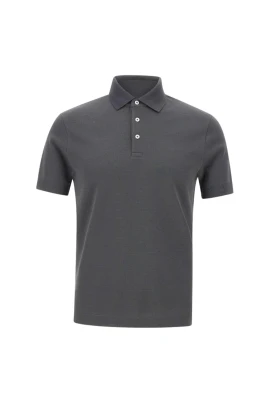 Piquépolotröja med jersey-stickning