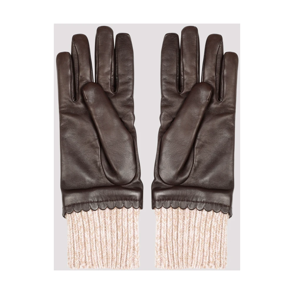 Chloé Gloves Brown Dames