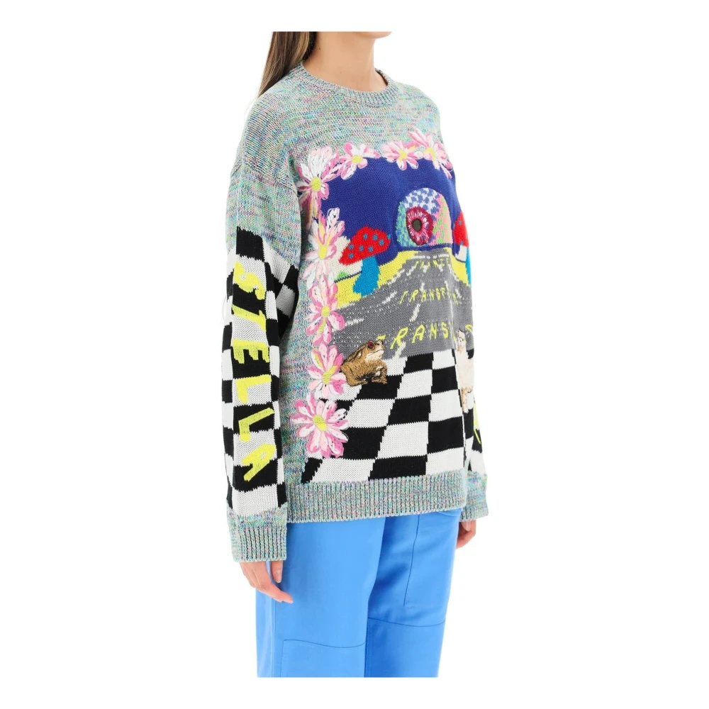 Stella Mccartney Bloemen Geborduurde Katoenen Trui Multicolor Dames