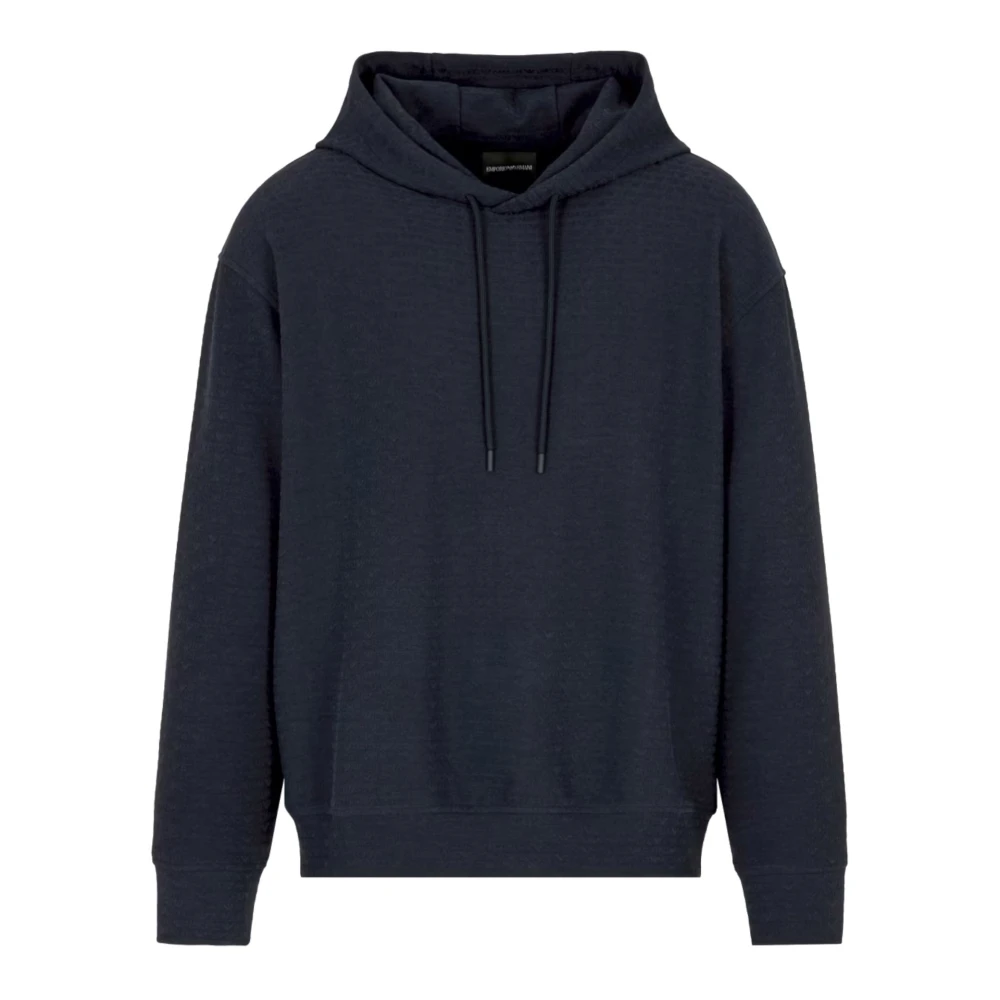 Emporio Armani Men's Blue Hoodies, S, Sweatshirt Af137 Style