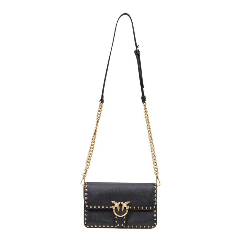 Pinko Love One Slouchy Mn Studs Sma - Female - Cross Body Bags - Black - One Size - Bags