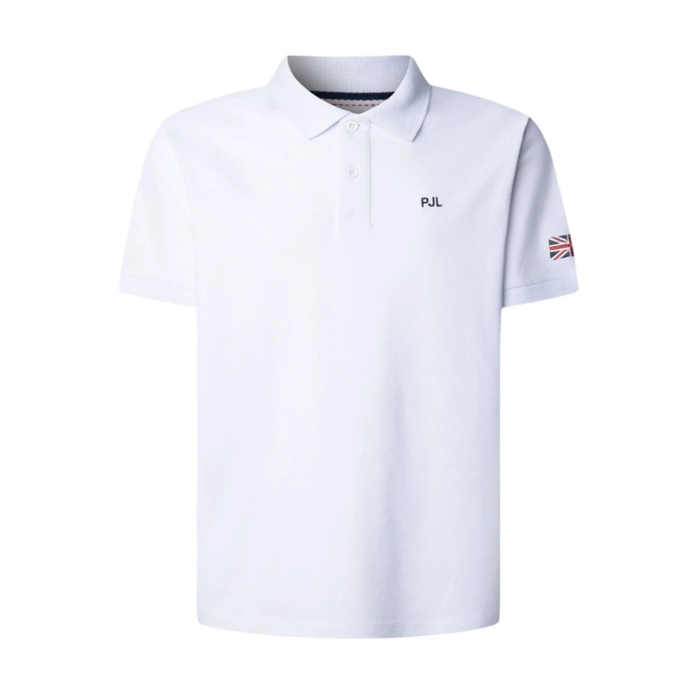 Pepe Jeans Men's White Polo Shirts, L, Clayton Polo