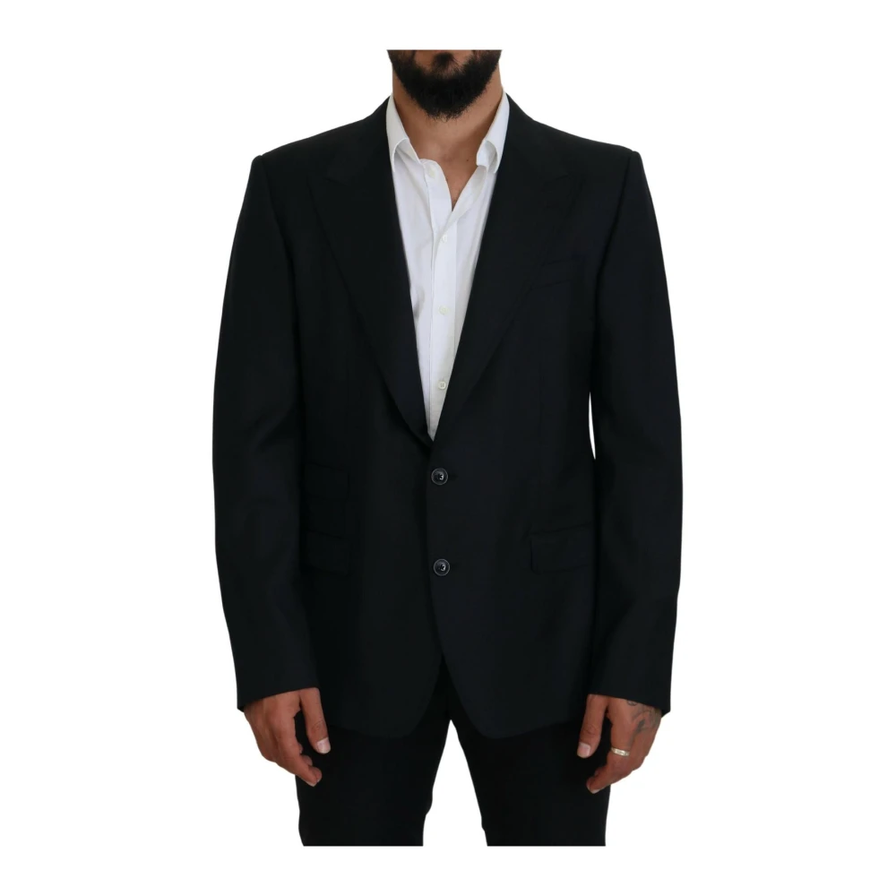 Dolce & Gabbana Dark Blue Wool Formal Sicilia Blazer - IT56 | XL - Image 2