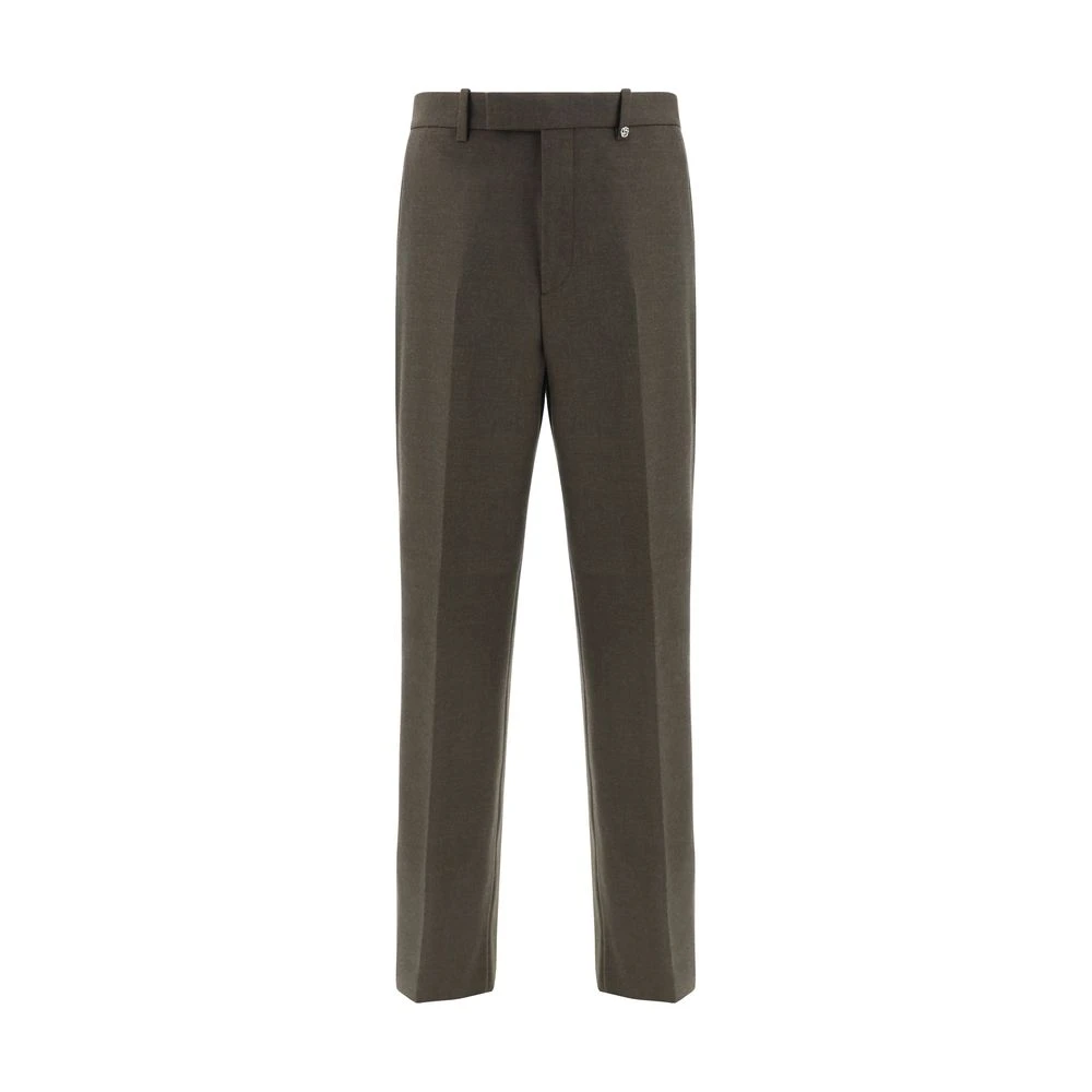 Burberry Melange Wollen Broek met Zakken Brown Heren