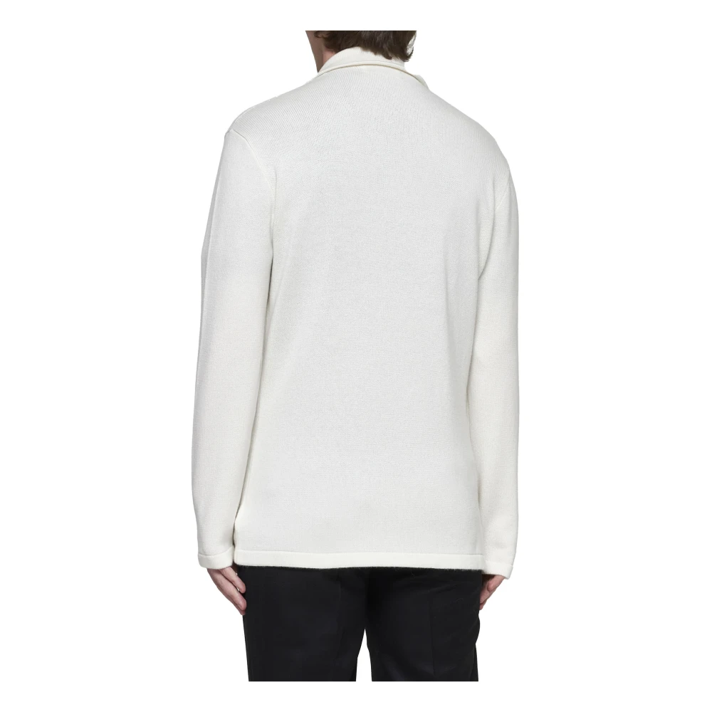 BRUNELLO CUCINELLI Kasjmier Gebreide Sweaters White Heren