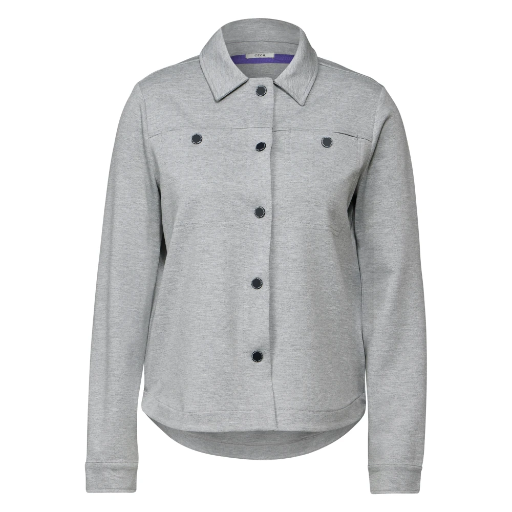 Cecil Melange Overshirt Jas Stijlvol Functioneel Gray Dames