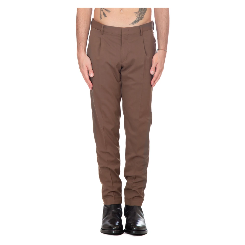 Briglia Geplooide broek in Tiberio-stijl Brown Heren