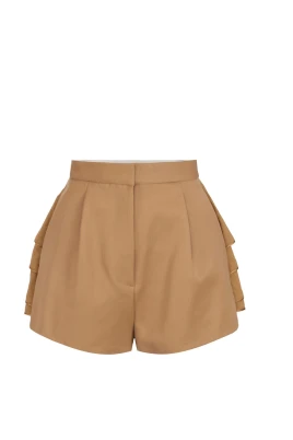 Gabardine Shorts med volanger