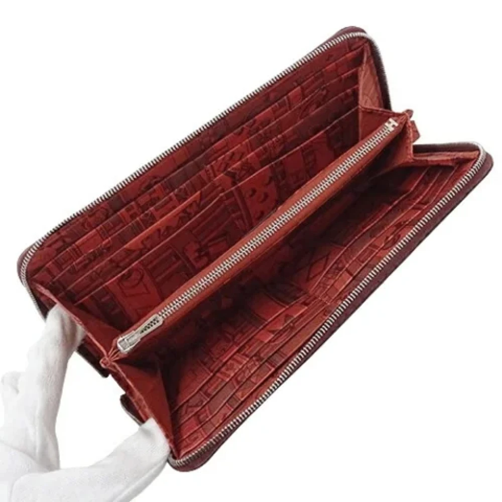 Hermès Vintage Pre-owned Leather wallets Red Dames