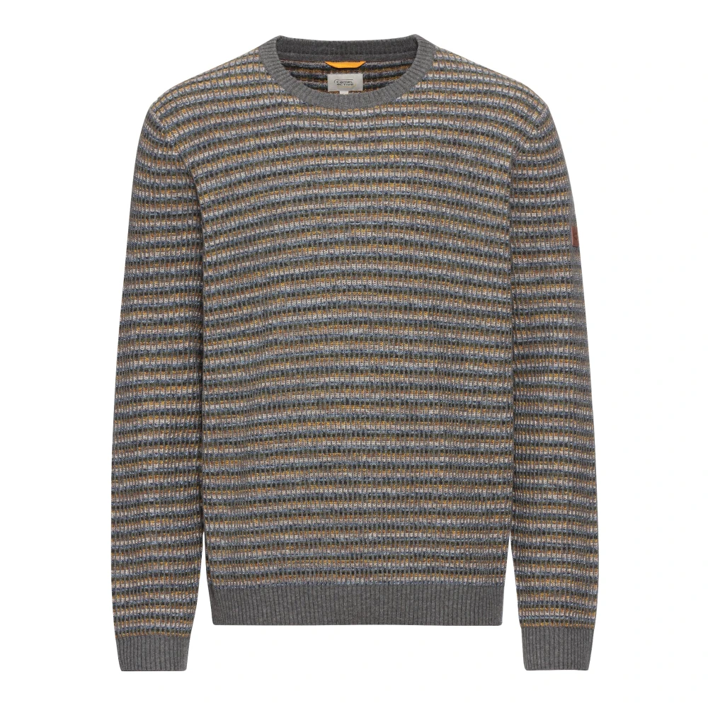 camel active Gestreepte Gebreide Trui Brown Heren