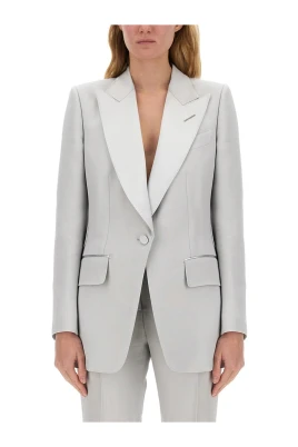 Shawl Lapel Single-Button Blazer