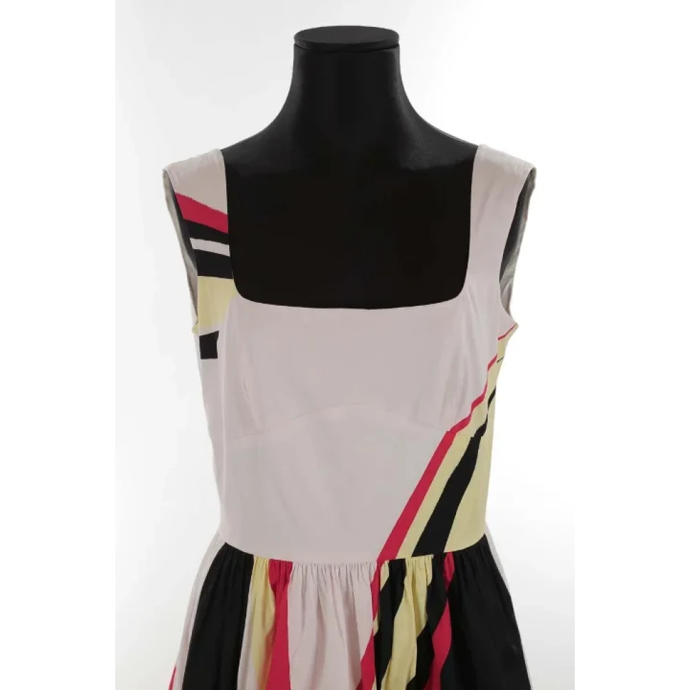 Prada Vintage Pre-owned Cotton dresses Multicolor Dames