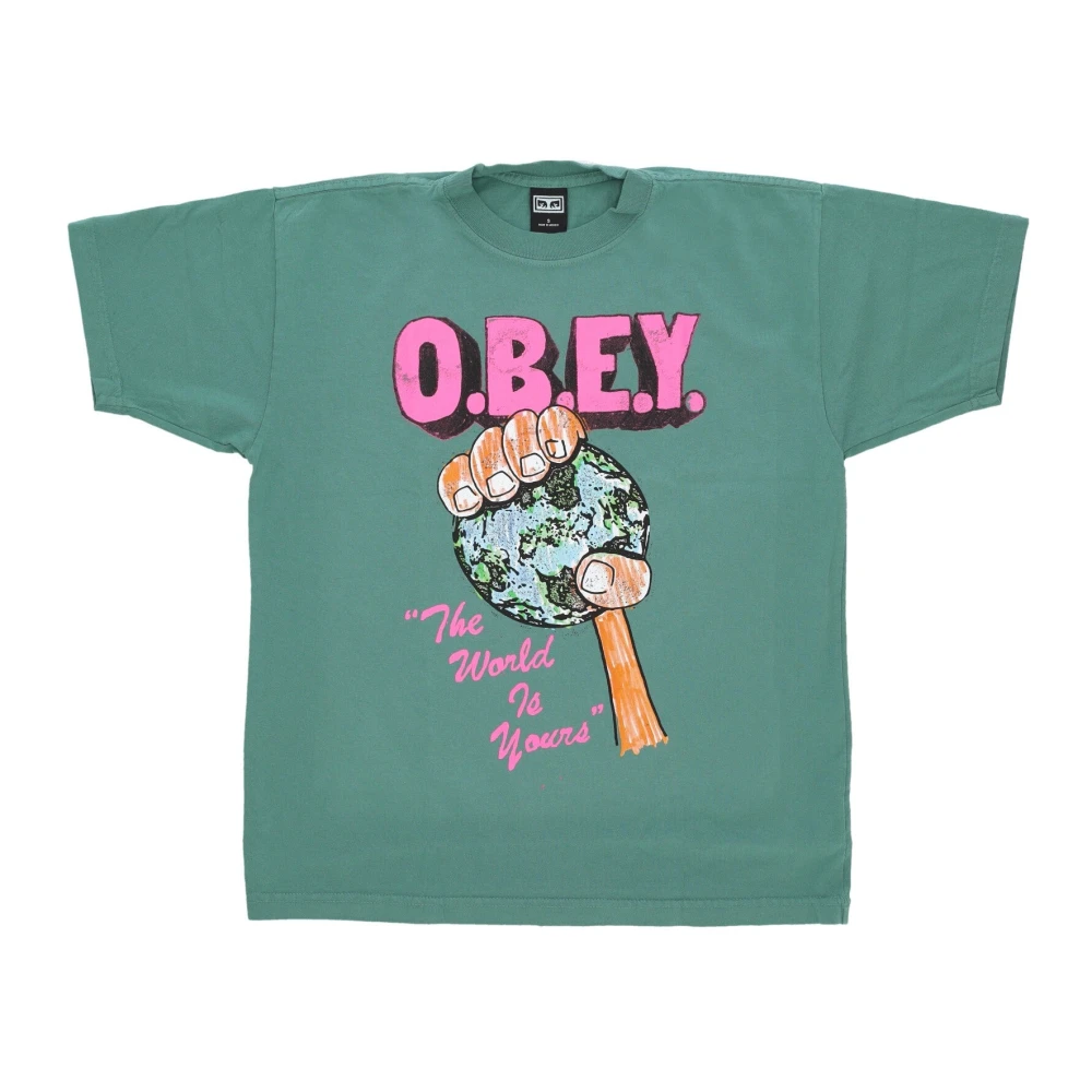 Obey Palm Leaf Heren T-shirt Green Heren