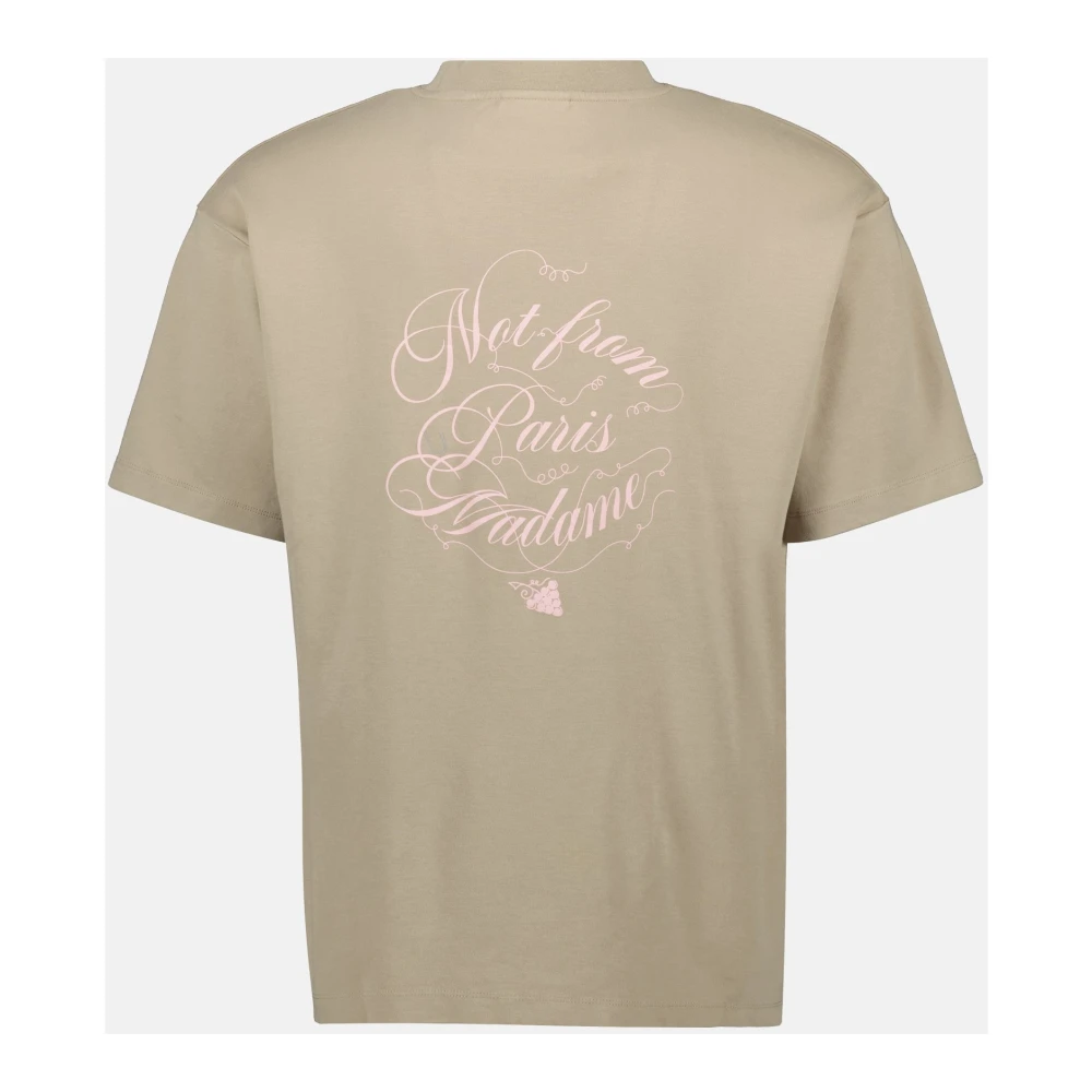 Drole de Monsieur Beige Vignes T-shirt Lente-Zomer 2025 Beige Heren
