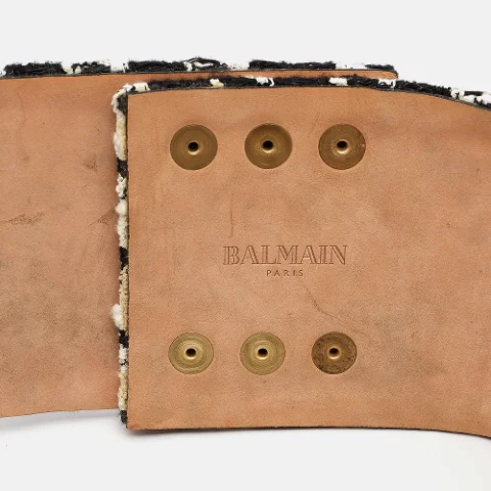 Balmain Pre-owned Fabric belts Black Dames