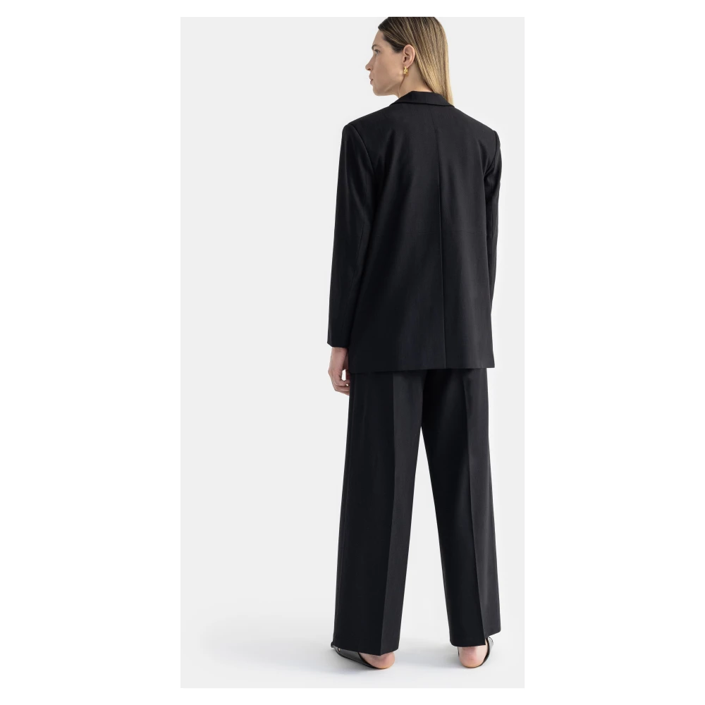 Aeron Ecovero Viscose Blend Blazer met Hoge Split Black Dames