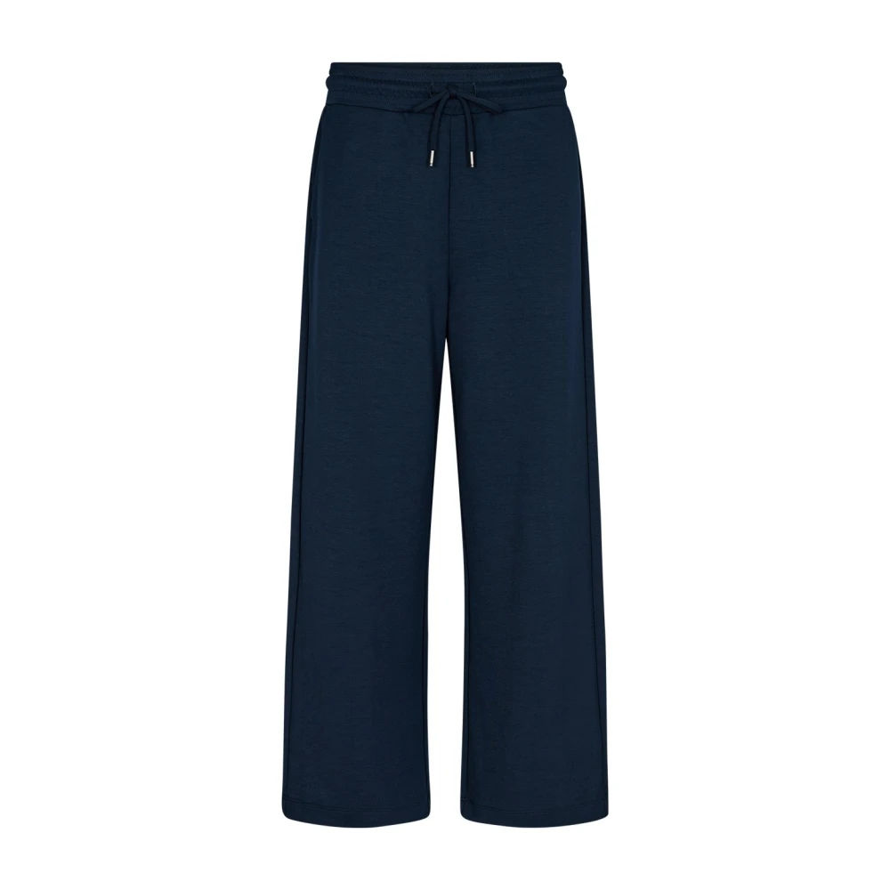 Soyaconcept Comfortabele Blauwe Modal-Polyester Broek Blue Dames