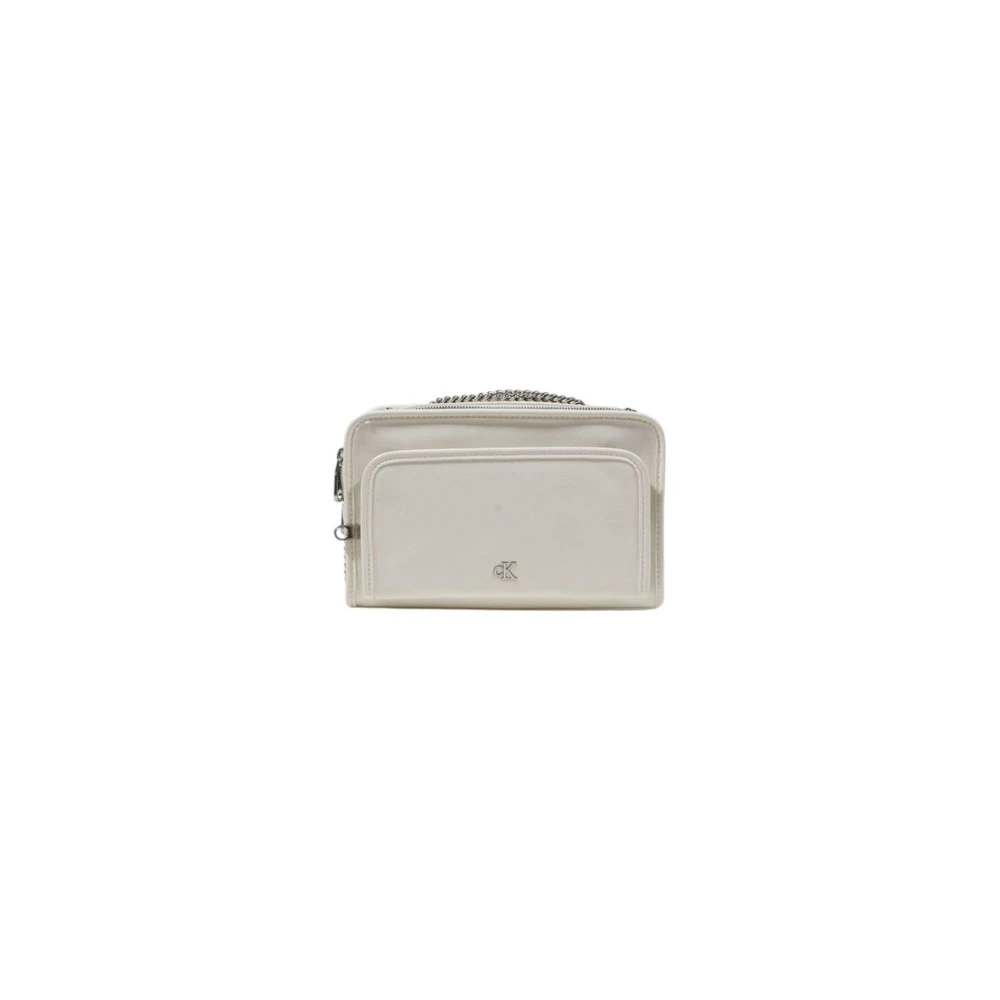 Calvin Klein Polyester handtas met polyurethaan afwerking White Dames