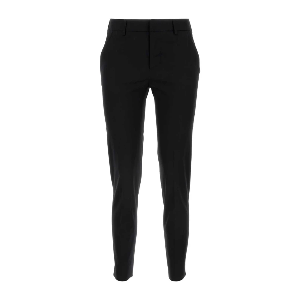 PT Torino Zwarte stretch katoenen broek Black Dames